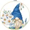 Cross Stitch Kits for Adults with Frame - Gnome Flower Embroidery Kits for Beginners Adults